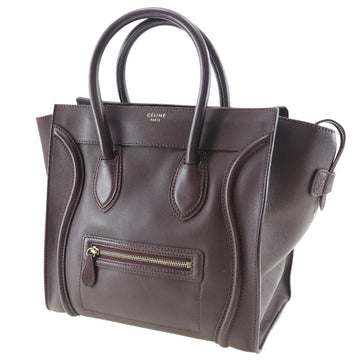 CELINE Handbag Calfskin wine-red Luggage mini Women New 1:1