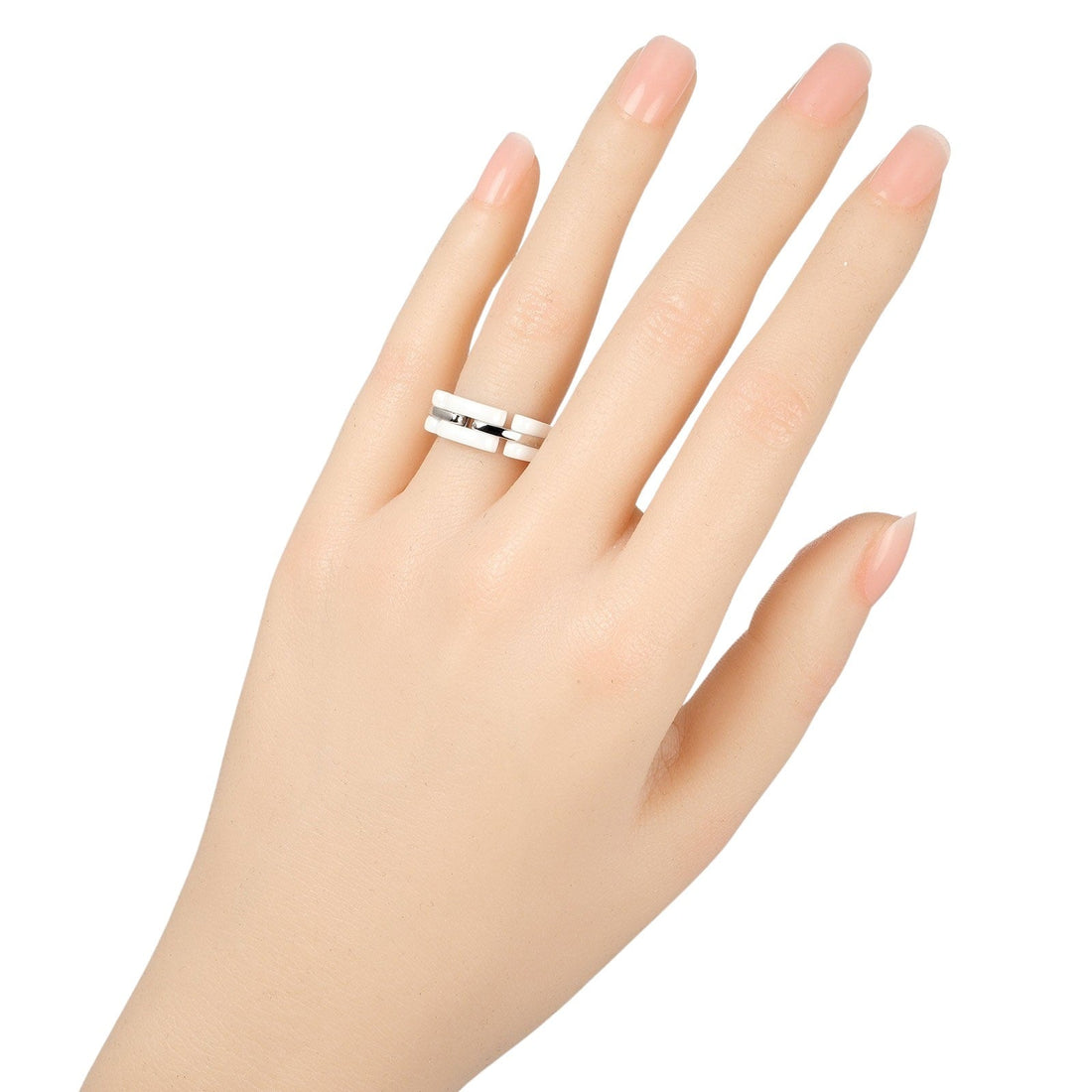 Top Quality Chanel Ultra Collection White Gold Ceramic Ring