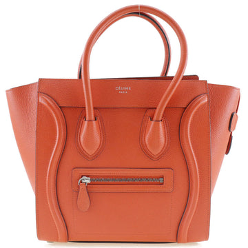 CELINE Handbag 167793DRU.27 leather vermilion Luggage micro shopper Women New 1:1