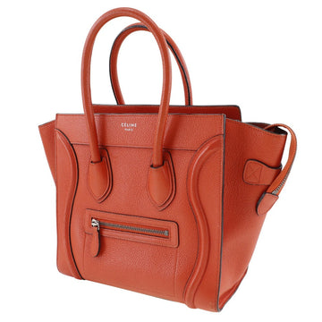 CELINE Handbag Calfskin Red Luggage micro Women New 1:1