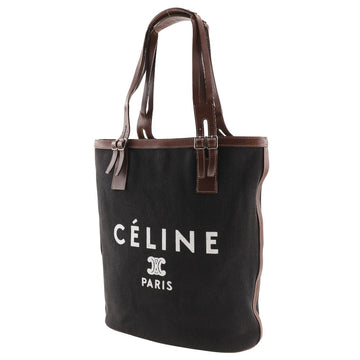 CELINE Tote Bag canvas black logo Women New 1:1
