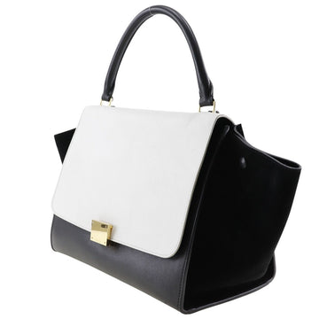 CELINE Handbag 1695430TA Calfskin, suede Black / white medium Trapeze Women New 1:1