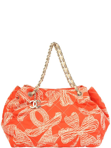 Top Quality Chanel Around 2008 Made Cc Mark Charm Multi Motif Shoulder Bag Red