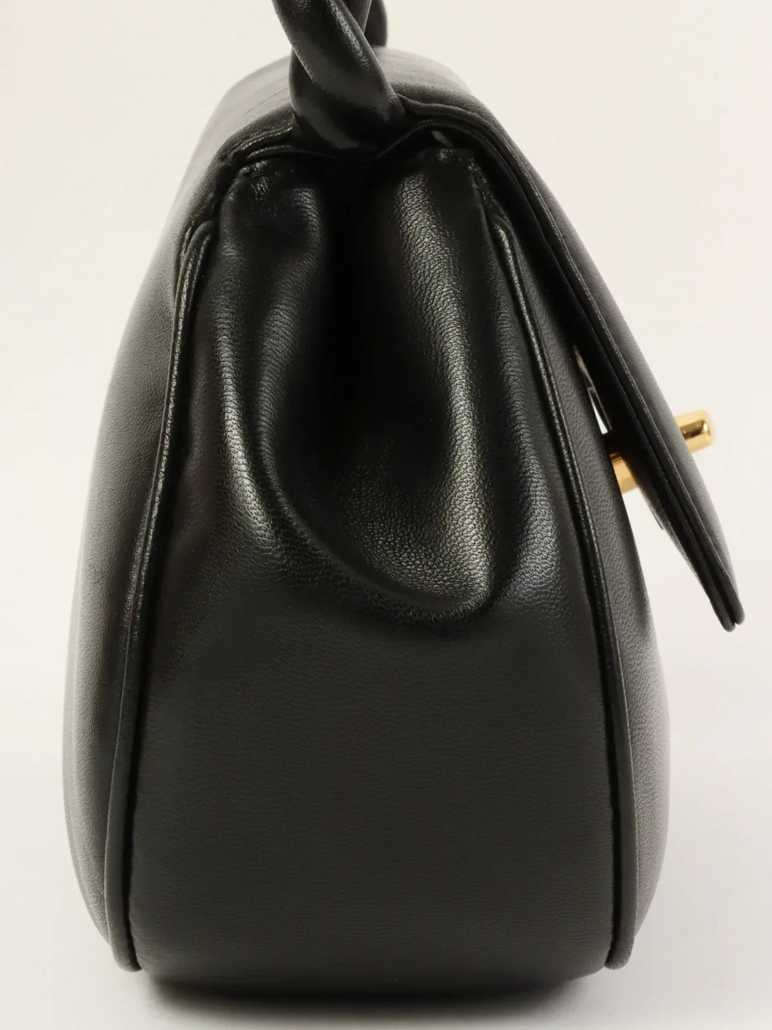 Top Quality Chanel Around 1997 Made Turn-Lock Twist Top Handle Bag Black