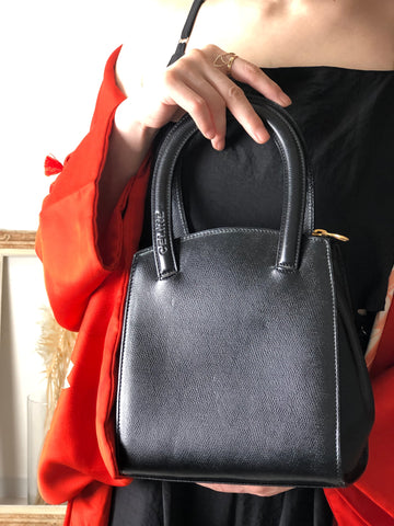 CELINE Logo Embossed Handbag Black New 1:1 b6gjb2