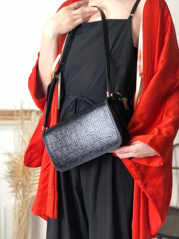 CELINE Logo Shoulder bag Black New 1:1 z7yz82