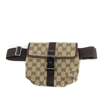 Gucci Classic GG Monogram Belt Bag with Front Buckle