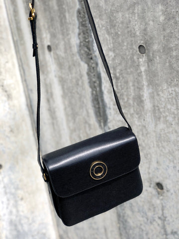 CELINE Circle logo Crossbody Shoulder bag Black New 1:1 Old CELINE riuw5w