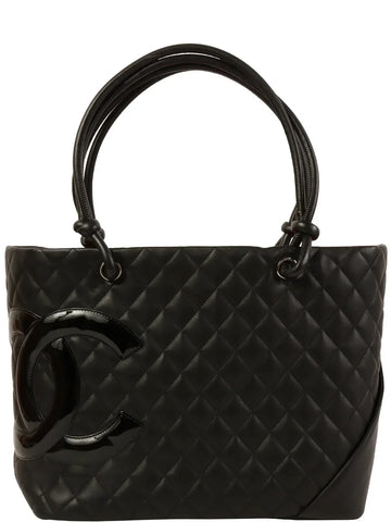 Top Quality Chanel Around 2005 Made Cambon Tote Bag Black