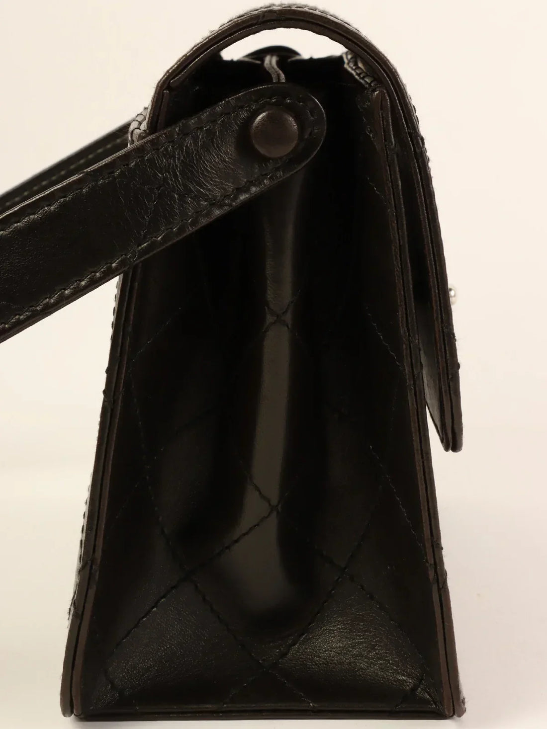 Top Quality Chanel Around 1998 Made Turn-Lock Shoulder Bag Black