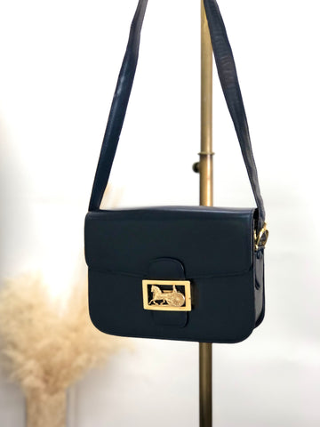 CELINE Horse Carriage Shoulder bag Navy New 1:1 8fttsw