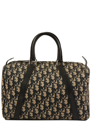 Top quality Dior Trotter Pattern Boston Bag Navy