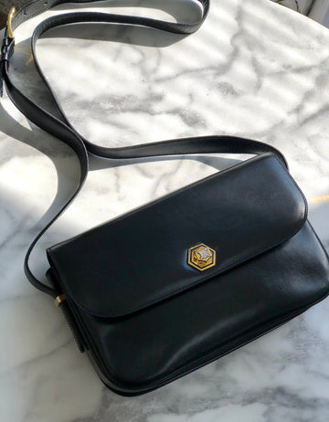 CELINE  Triomphe Turn lock Crossbody Shoulderbag Black New 1:1 Old CELINE pcmwku