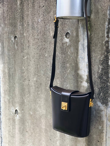 CELINE Gancini Bucket Shoulderbag Brown New 1:1 Old CELINE je3ypu