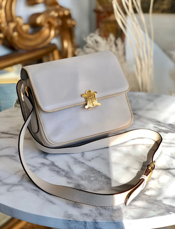 CELINE Triomphe Crossbody Shoulderbag Ivory Old Celine New 1:1 cf6rxb
