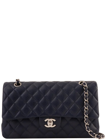 Top Quality Chanel Around 2014 Made Caviar Skin Classic New Chain Bag 25Cm Navy