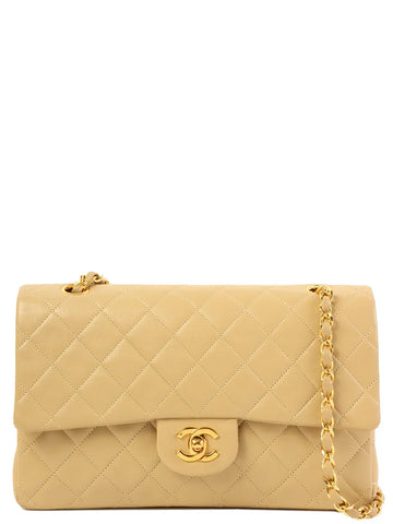 Top Quality Chanel Around 1990 Made Classic New Chain Bag 25Cm Beige