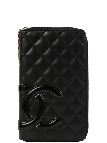 Top Quality Chanel Around 2012 Made Cambon Long Wallet Black
