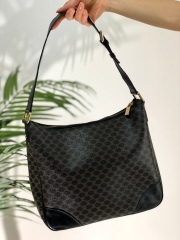 CELINE Macadam Shoulder bag  Hobobag Black Old Celine New 1:1 6civbn