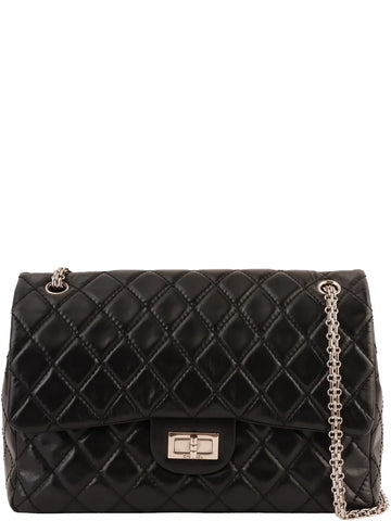 Top Quality Chanel Around 2008 Made 2.55 Chain Shoulder Bag Black