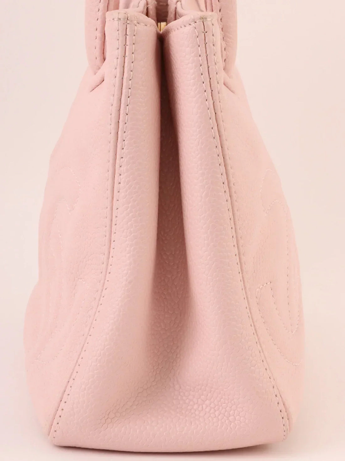 Top Quality Chanel Around 2004 Made Triple Cc Mark Stitch Top Handle Bag Pastel Pink