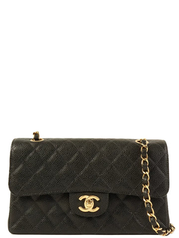 Top Quality Chanel Around 2003 Made Caviar Skin Classic New Chain Bag 23Cm Black