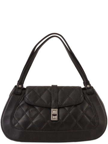 Top Quality Chanel Around 2005 Made Caviar Skin 2.55 Shoulder Bag Black