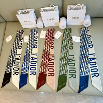 CLTH445 Dior Oblique Mitzah Scarf / 2.5 x 41.5 inches