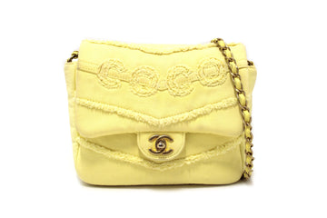 Top Quality Chanel Yellow Denim CoCo Flap Messenger Bag