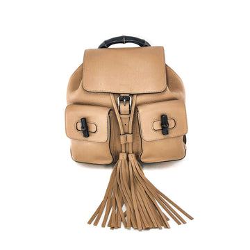 Gucci  Tassel Backpack with Bamboo Handle