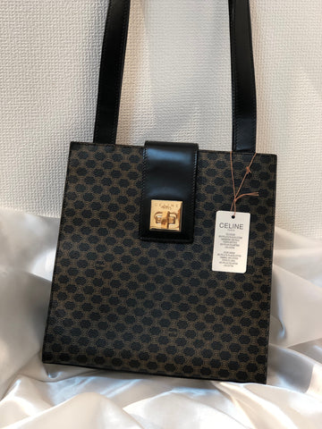 CELINE Macadam  turn lock Shoulder bag Black New 1:1 Old celine dbbn53