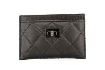Top Quality Chanel Black Calfskin Quilted Reissue Card Holder