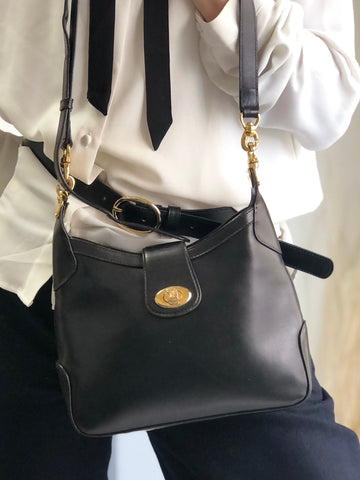 CELINE  Turn Lock Shoulder bag Black New 1:1 rpzpkc