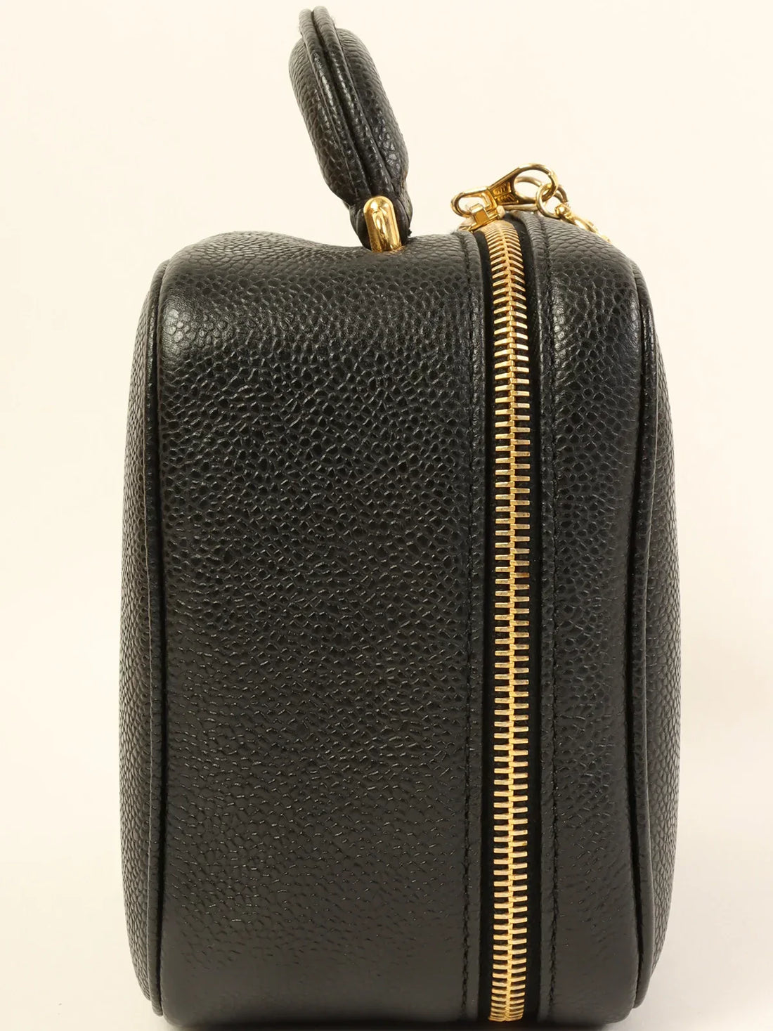 Top Quality Chanel Around 1997 Made Caviar Skin Cc Mark Stitch 2Way Vanity Black