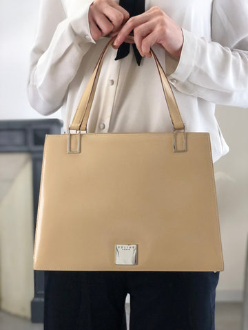 CELINE Logo Two-way Handbag Shoulder bag Beige New 1:1 nb66wk