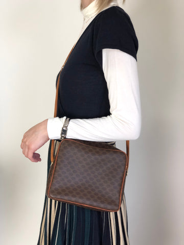 CELINE Macadam Shoulder bag Brown New 1:1 6yth7d