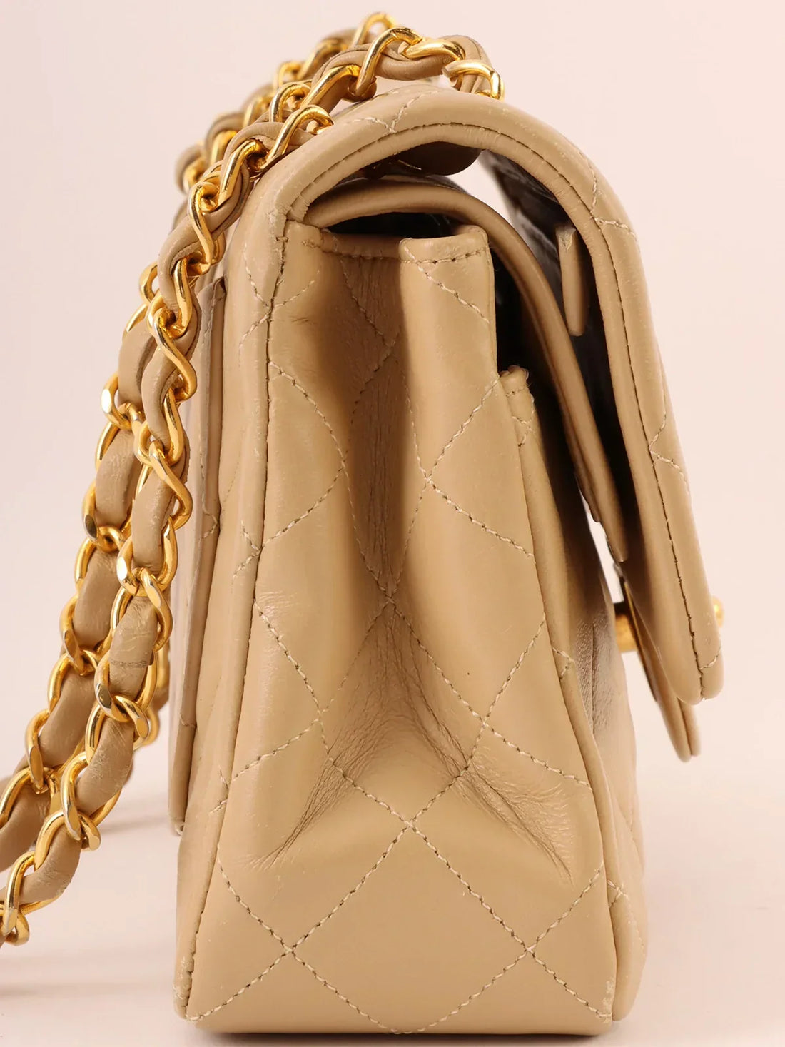 Top Quality Chanel Around 2010 Made Classic New Chain Bag 23Cm Beige