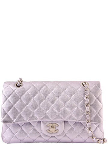 Top Quality Chanel Around 2010 Made Classic New Chain Bag 25Cm Metallic Light Purple
