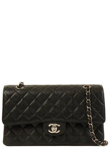 Top Quality Chanel Around 2000 Made Caviar Skin Classic New Chain Bag 25Cm Black