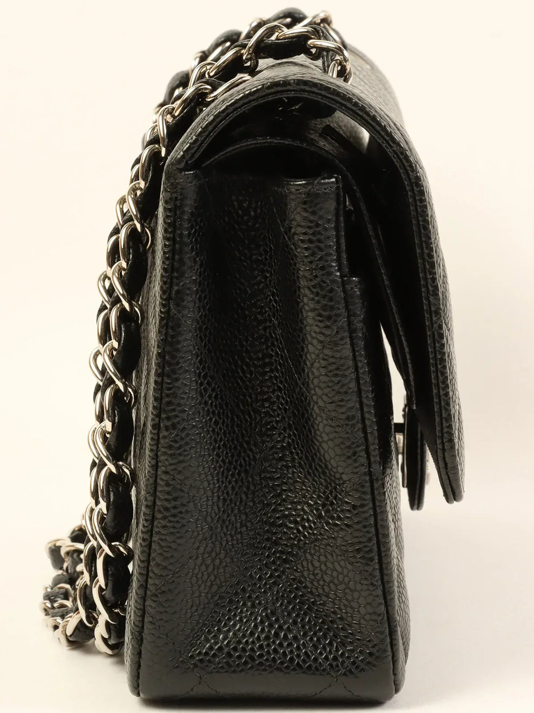 Top Quality Chanel Around 2000 Made Caviar Skin Classic New Chain Bag 25Cm Black