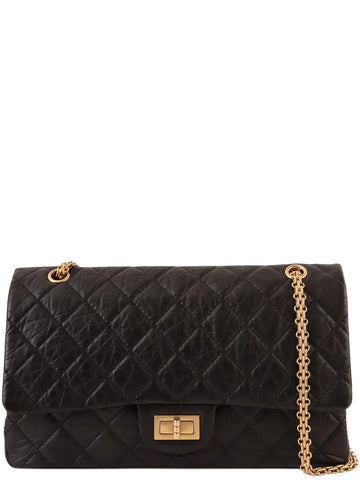 Top Quality Chanel Around 2010 Made 2.55 Chain Shoulder Bag Black