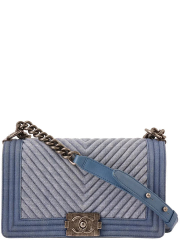 Top Quality Chanel Around 2014 Made Boy  Chain Shoulder Bag Blue