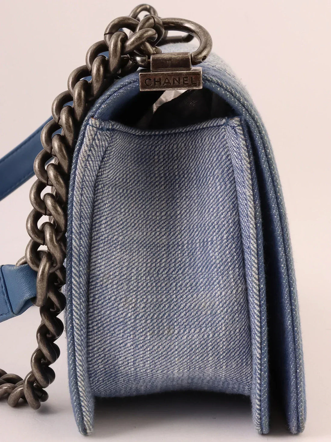 Top Quality Chanel Around 2014 Made Boy  Chain Shoulder Bag Blue