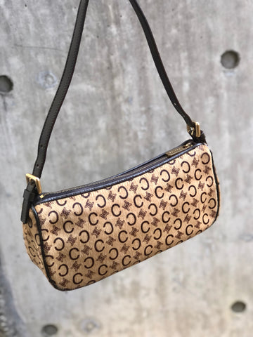 CELINE C Macadam Unborn Calf Handag Hobobag Beige Old Celine New 1:1 4xy2gk
