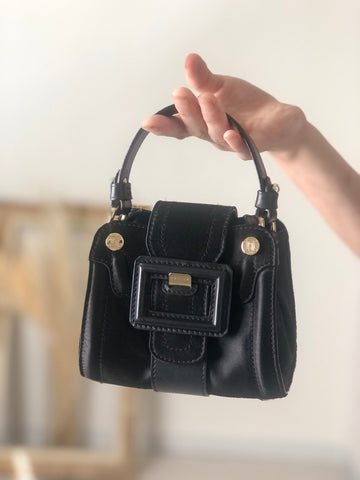 CELINE  Front Buckle Small Handbag Black New 1:1 wdsxbc