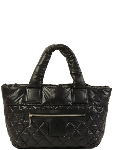 Top Quality Chanel Around 2012 Made Nylon Coco Cocoon Tote Bag Black