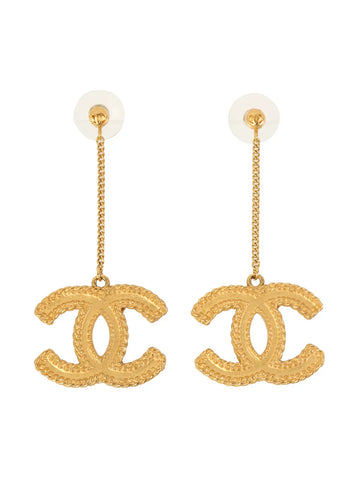 Top Quality Chanel 2013 Made Cc Mark Swing Pierced Earrings Gold