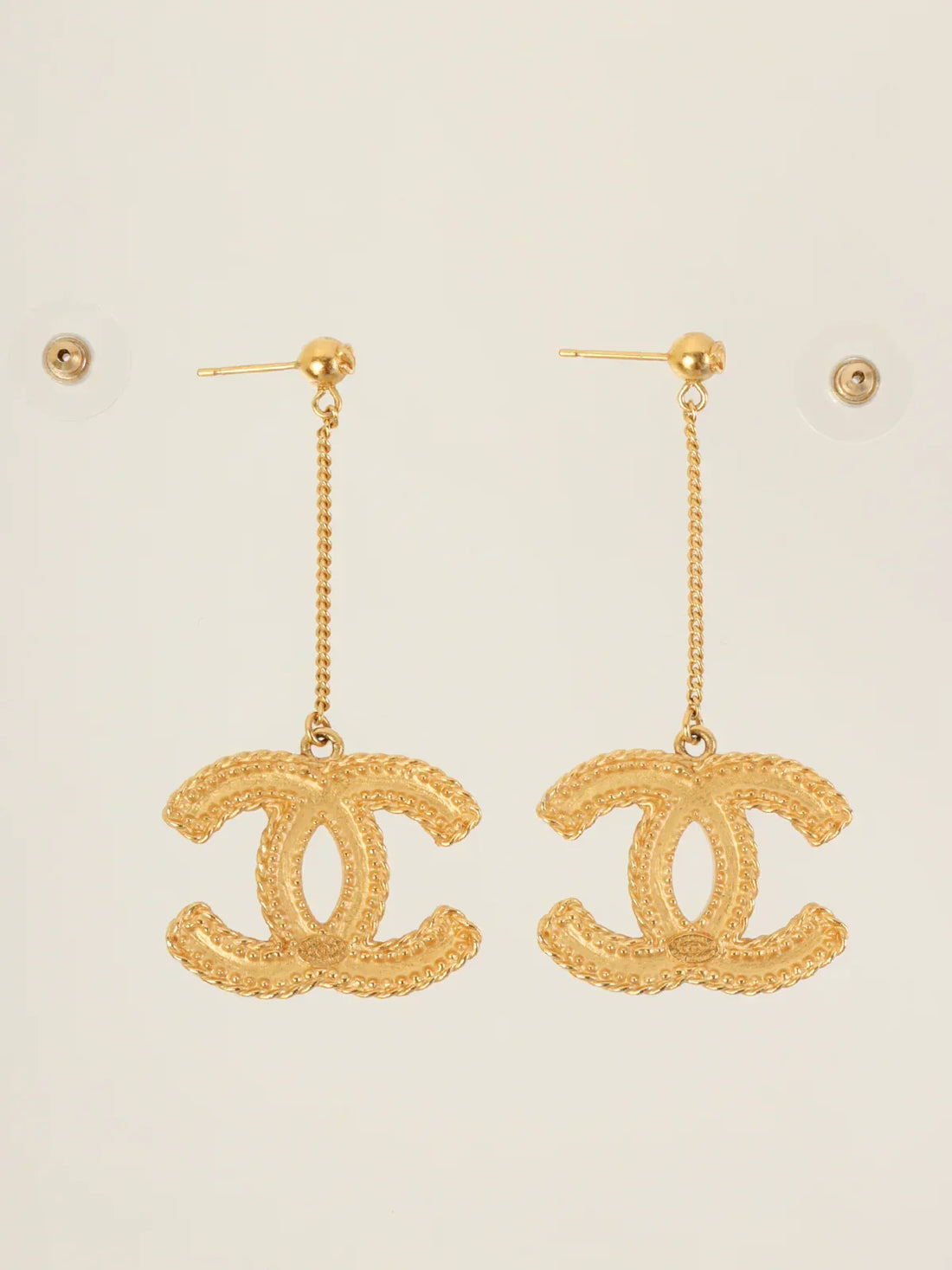 Top Quality Chanel 2013 Made Cc Mark Swing Pierced Earrings Gold
