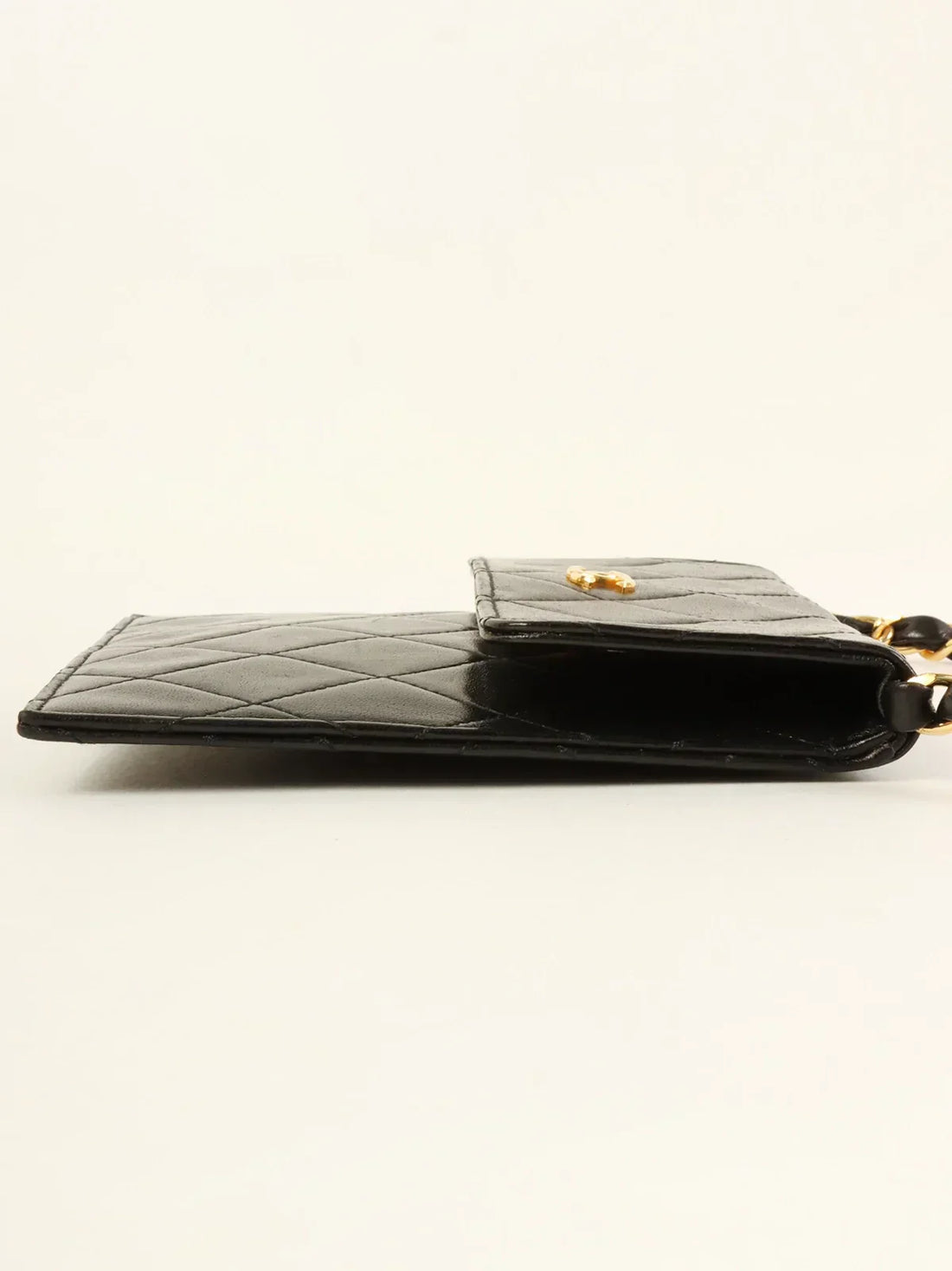 Top Quality Chanel Around 1985~1990 Made Mini Cc Mark Plate Mini Chain Bag Black