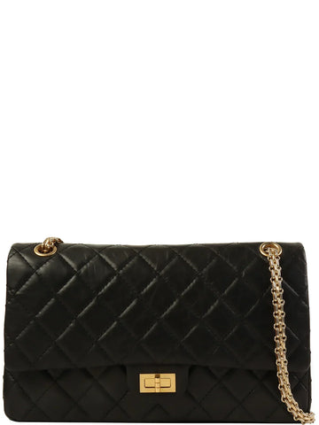 Top Quality Chanel Around 2005 Made 2.55 Chain Shoulder Bag Black